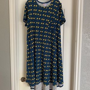 Darling LulaRoe Carley. Royal blue with yellow XL